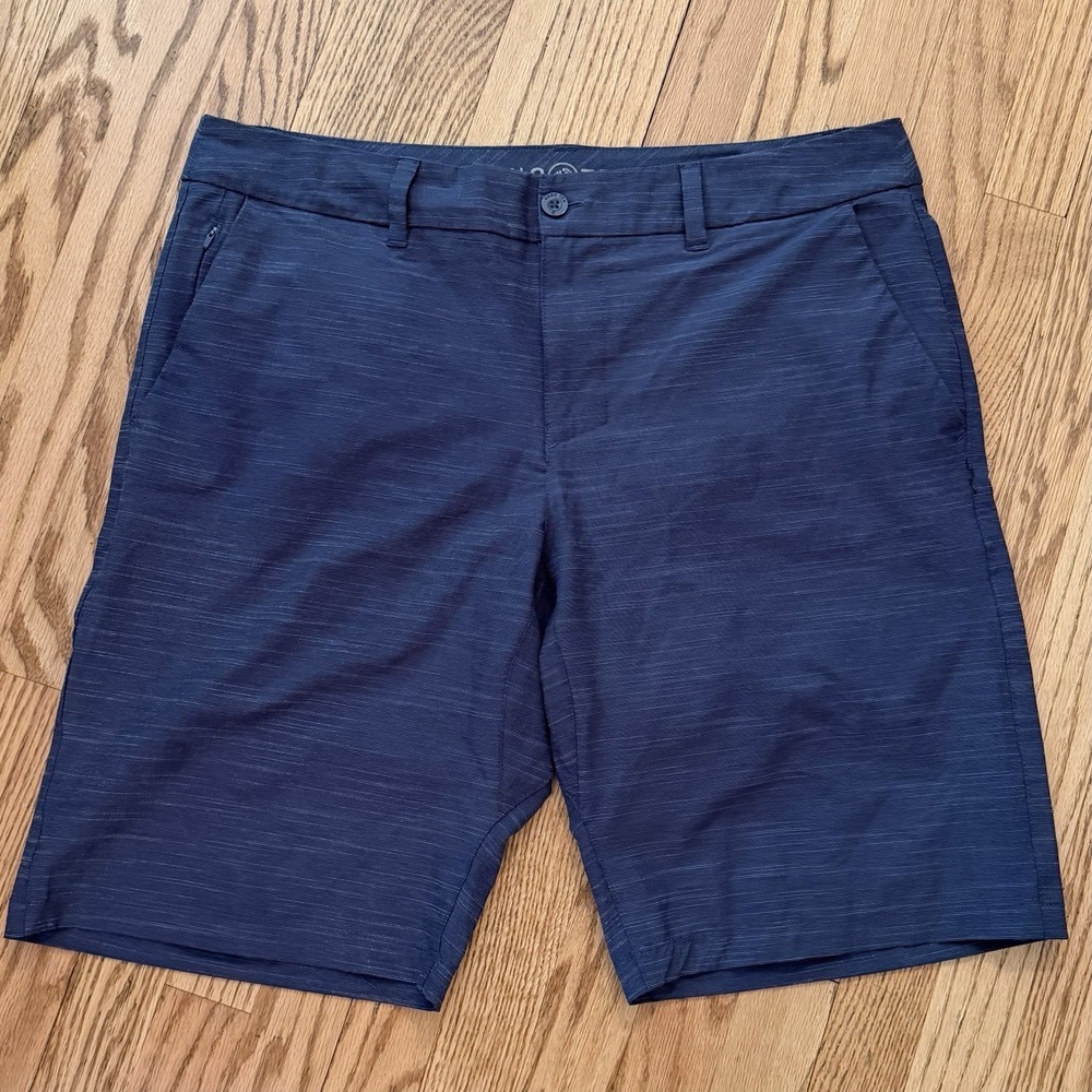Hang Ten Men's Hybrid Shorts Size 36 Blue Stretch Performance Golf Casual Travel